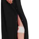 Deyeek Women's Tear Away Pants Side Split Snap Open Bottom Sweatpants Leg Breakaway Post Surgery Pants with Pockets, S