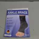 Flat Knitting Ankle Brace For Women&Men, 7-Zone Dynamic Compression Sleeve w/Flex Strap,Foot Support For Sports, Sprained Ankle, Achilles Tendonitis, Plantar Fasciitis Relief(Pack of1)L, Black