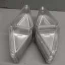 Zezzxu 100 Pack Cake Slice Containers with Hinged Lids, Clear Plastic Cheesecake Carriers Disposable Triangle Slice Boxes for Cake or Pie Slices, Sandwiches, Desserts