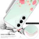Floral Clear Case for Samsung Galaxy S24 FE for Women Girls,Pretty Phone Cover for Galaxy S24 FE,Flower Design Cute Pattern Slim Soft Drop Proof Protective TPU Bumper Case,FL-35