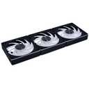 Lian Li UNI Fan CL120 ARGB 120mm PWM Fans - Triple Pack - 2.4 GHz Wireless Signal RGB & PC Case Fans Control - Daisy-Chain - Dual Light Zones - FDB - Controller Included & Required - Black (12CL1W3B)