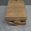 Ginkgo 100 Pcs Paper Gift Bags with Handles, Medium Size Brown Paper Bags 8x4.25x10.25 Inch, Kraft Bag for Party, Favor, Goodie, Grocery and Shopping