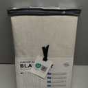 100% Blackout Shield Linen Blackout Curtains for Bedroom 84 Inches Long, Back Tab/Rod Pocket Living Room Drapes, Thermal Insulated Blackout Curtains 2 Panels Set, 50" W x 84" L, Cream