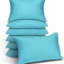 Kigley 6 Pack Mini Pillows Bulk for Daycare, Travel, 14"x9" Small Soft Pillow for Pet Neck/Lumbar Support(Light Blue)