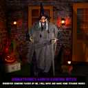 Animatronics 64 inch Dancing Witch Halloween Decorations - Sound Activated with Creepy Sound, Spooky Move, Light Up Eyes, Haunted House Scary Decor 