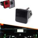 Adiil 2''Size 15-LED Brake Light Trailer Hitch Cover Fit Towing & HaulingSmoked Lens Tow Hitch Driving & Brake Lamp (Type05)