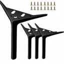 7 Inch Matte Black Metal Furniture Legs Heavy Duty Triangle Furniture Feet DIY Modern Replacement Legs for Cabinet Sofa Couch Chair-Set of 4