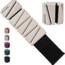 Ankle Weights Set of 2 (1 lb/2 lb/3 lb Each) Adjustable Wrist Weights for Women Men Wearable Arm Leg Weight for Pilates, Running, Walking, Workout, Yoga (Pewter Beige)