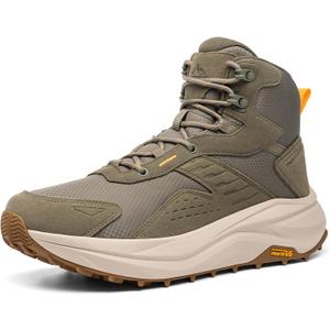NORTIV 8 Men's Wide Toe Box Hiking Boots Low Drop Waterproof Outdoor Trekking Camping Shoes Katahdin (11, Olive)