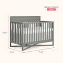 Dream On Me Owen 5-in-1 Convertible Full-Size Baby Crib in Sea Grass, GreenGuard Gold & JPMA, Converts to Toddler, Day, & Full-Size Bed Non-Toxic Paint, Safe Sleep Environment, 53.7"L x 29.6"W x 42.1"H
