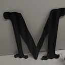 13.7" Metal Letters for Wall Decor, Corrugated Black Large 3D Letters, Decorative Farmhouse Hanging Alphabet Signs for Home Bedroom Office Wedding Party (M)