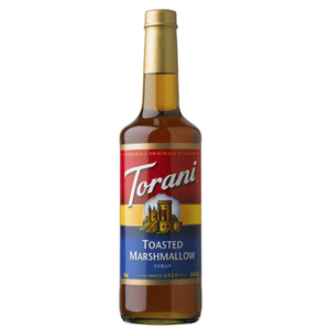 4 x Torani TOASTED MARSHMALLOW SYRUP PET (PLASTIC) BOTTLE 750ML BBD Feb 20 2028