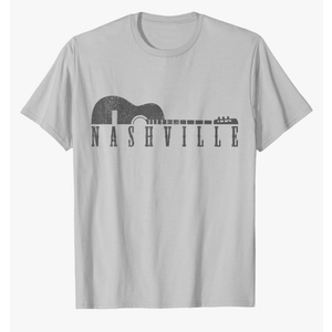 Nashville Tennessee Country Music City Guitar Gift T-Shirt.L