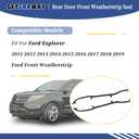 Rear Door Front Weatherstrip Seal BB5Z-7825324-B BB5Z-7825325-B Compatible with Ford Explorer 2011 2012 2013 2014 2015 2016 2017 2018 2019 Ford Front Weatherstrip