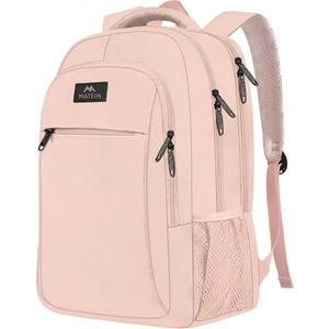 MATEIN 15.6 inch Laptop Backpack, Cute Slim Computer Travel Backpack, Carry On Casual Daypack Bag Gifts for Women Teacher Nurse, Pink