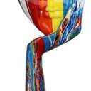 suruim Simple Creative Colorful Female Face Art Statue Thinker Sculpture Abstract Character Crafts Ornament Home Office Bedroom Living Room Study Decoration (Large 15.3x4.9x4.9in)