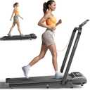 Acezoe Walking Pad Treadmill with Incline, 2 in 1 Foldable Treadmills for Home Small Office, 300lbs Portable Compact Under Desk Treadmill with App, Remote Control and LED Display