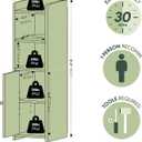 Furinno Fulda Bathroom Storage Cabinet, 5-Tier Bathroom Cabinet, Narrow Cabinet with Door and Adjustable Shelves, 32H, for Small Spaces, Bathroom, Living Room, Entryway, White