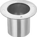 PATIKIL 3.5" Duct Connector Flange, Straight Pipe Exhaust Flange Stainless Steel Pipe Hose Duct Collar for Heating Cooling Ventilation HVAC System