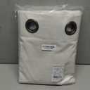 NICETOWN Natural Bedroom Full Blackout Linen Curtain Panels Set of 2, 62" by 72", Thick Insulated Classic Grommet Blackout Draperies with White Thermal Insulated Liner for Windows