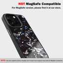 Genuine Forged Carbon Fiber Case for iPhone 15 Pro Max, Military Grade Drop Protection, Shockproof Phone Cover with Aluminum Alloy Buttons and Camera Frame - Glossy Blue