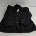 Lavnis Men's Winter Wool Coats Slim Fit Single Breasted Trench Jacket Woolen Pea Coat (XX-Large, Black)