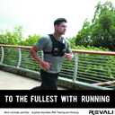 REVALI Running Vest, USA Original Patent, Zip Reflective Running Vests with 500ml Hydration Bottle, Adjustable Waistband & Breathable Material, Chest Pack Gear Phone Holder for Men & Women (Small-Medium, Black)