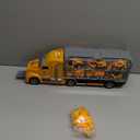 JOYIN 25 in 1 Kids Construction Truck Toy Set, 24Pcs Push and Go Cars and Worker Figures, Toddler Play Vehicles with Sounds and Light, Birthday Gifts for 3 4 5 6 7 Years Old Grandkids, Easter Basket