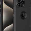 for iPhone 15 Pro Max Case, with Built in Screen Protector Heavy Duty Drop Protection, Full Body Rugged Shockproof Dust Proof Protective Phone Cover for Apple iPhone 15 Pro Max 6.7 (Black)