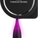 UV Toothbrush Sanitizer Holder, Toothbrush Sanitizer and Holder Cover Caps with Fan Drying, Rechargeable Portable Toothbrush Cleaner Case Fits Most Electric and Manual Toothbrushes (Black)