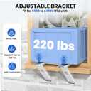 Window Air Conditioner Support Bracket: 220lbs Dual Arm Universal Window AC Bracket for 5,000-24,000 BTU Units, Heavy Duty Window AC Mount for 3-12" Brick Concrete Wood Walls