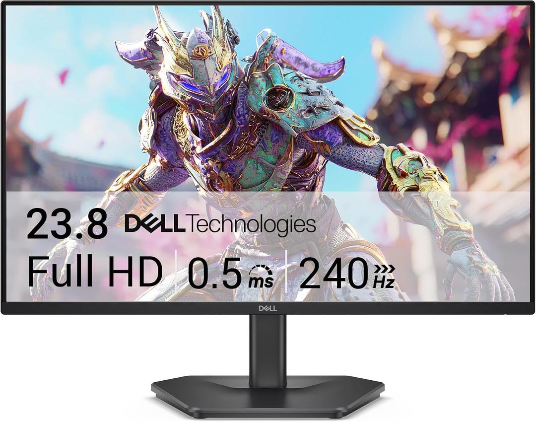 Dell 24 240Hz Gaming Monitor - SE2426HG - 23.8-inch FHD (1920x1080) 240Hz Display, in-Plane Switching (IPS) Technology, AMD FreeSync™ Premium, TÜV 3-Star, 2X HDMI, DisplayPort 1.4, Tilt