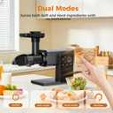Cold Press Juicer Machines, Slow Masticating Juicers with LED Smart Touch Screen, Professional Extractor for Leafy Greens, Kale & Fibrous Vegetables, 2 Modes & Reverse, BPA-Free