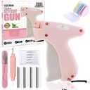 2 x Stitch for Clothes Mini Sewing & Tagging Kit with 5 Ultra-Fine Needles, 1,000 Black & 1,000 White 4.4mm Fasteners, Scissors, Double-Head Threader & Chalk for Clothing Repairs