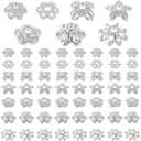 300PCS 7 Styles Metal Spacer Bead, Antique Silver Spacer Beads Daisy Flower Snowflake Loose Beads for Jewelry Making, Bracelet Necklace Craft Bead for Jewelry Findings Accessories