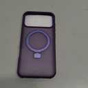 CHAOFEnG Magnetic Compatible with iPhone 17 Pro Max Case with Stand [Military Grade Drop Tested][Compatible with Magnet] Ring Translucent Slim Hard Back Soft Edge, Purple