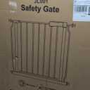 Extra Wide Baby Gate with Door Pressure Mounted 57.48-62.20 Inch, Child Baby Gates for Doorways No Drilling, Walk Through Dog Gate Indoor for The House Kitchen Stairs, White