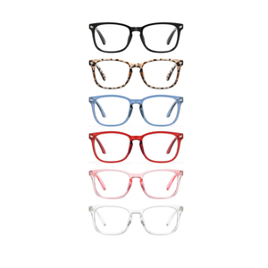 CCVOO 6 Pack Blue Light Blocking Reading Glasses, Anti Headache/Glare/Eye Strain Readers Computer Eyeglasses Women/Men (6 Pack Mix,+3.00)