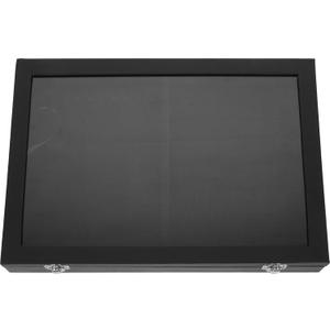 Jewelry Box Organizer with Lid, Black Velvet Bracelet and Ring Storage Case, Travel Jewelry Organizer for Necklace and Earring Storage