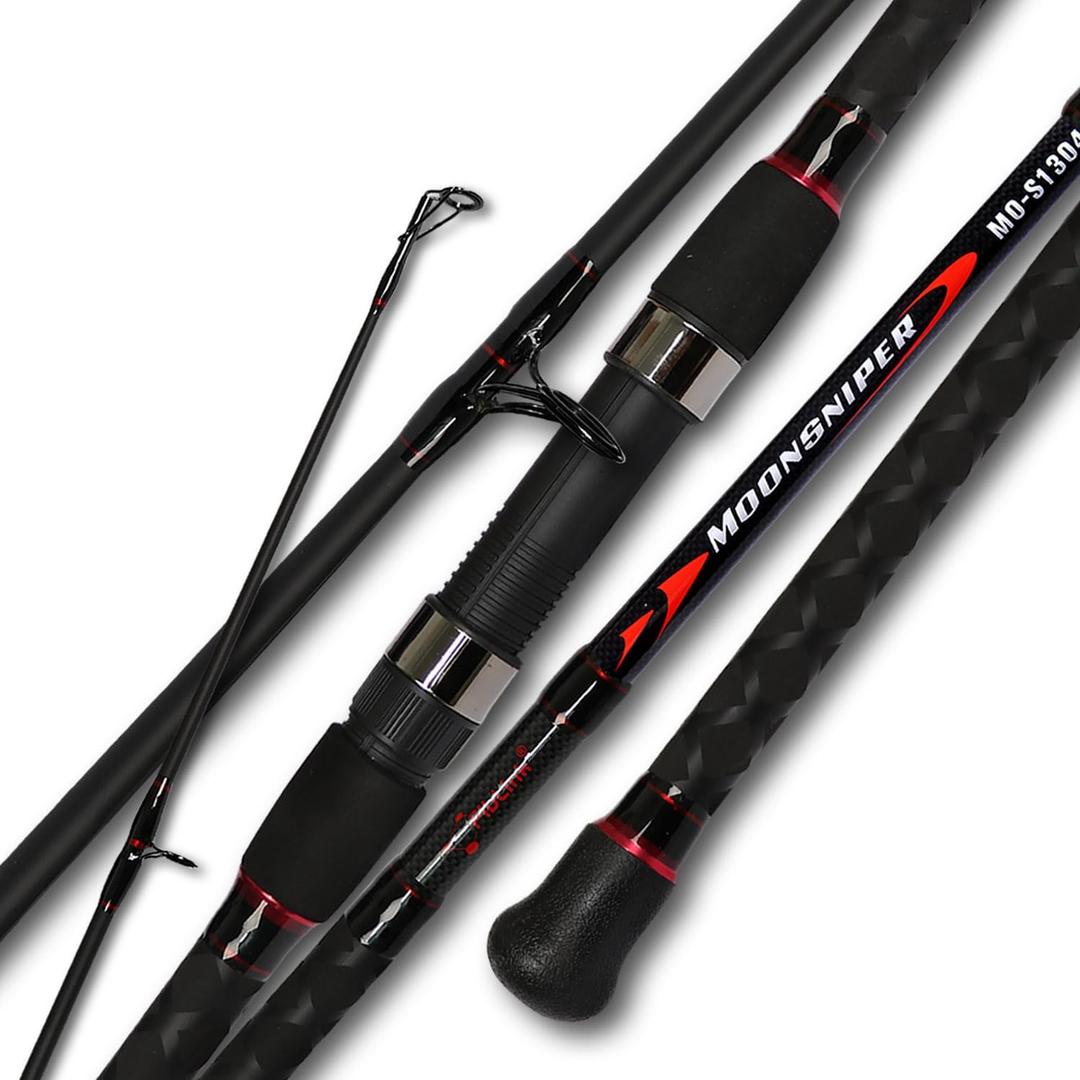 Fiblink Surf Spinning Fishing Rod 4-Piece Graphite Travel Fishing Rod(11-Feet & 13-Feet & 15-Feet) (Length: 13') 