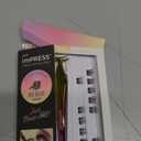 KISS imPRESS Falsies Press On Self Adhesive Eyelashes, 12mm-14mm Natural Volume Press On Lashes, Black, No Glue Needed, Invisible Band, 13 Lash Clusters & Non-Stick Applicator - Natural