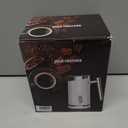 Huogary Milk Frother, Milk Frother and Steamer for Milk Foam & Hot Milk(4.5oz/10.5oz), Electric Milk Frother and Warmer for Homemade Latte, Cappuccinos, Macchiato, 120V, White