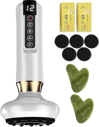 Intelligent Handheld Massage Tool for Anti - Cellulite, Electric Cupping Device with 12 Suction Modes. This Fat Remover Massager is suitable for Arms, Legs, Back and can be Used at Home. (white)