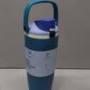 Owala FreeSip Sway Insulated Stainless Steel Water Bottle with Two-Way Spout, Built-In Straw and Bucket Handle, Made for Travel, School, and Sports, 40oz, BPA Free, Leak Proof, Denim