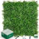 20"x20" Artificial Hedge Grass Wall, 8PCS Boxwood Panels, Greenery Backdrop Panles, UV Protected Privacy Fence Screen, Green Wall Decor for Outdoor Indoor Wedding Dcor (Fern)