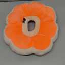 Adjustable Comfy Flower Style Elizabeth Collar for Cats Puppies Soft Recovery Cone Pet Protective Neck Collar (Orange, Medium)