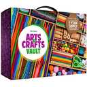 Dan&Darci Arts and Crafts Vault - Craft Supplies Kit in a Box for Kids Ages 4 5 6 7 8 9 10 11 & 12 Year Old Girls & Boys - Crafting Set Kits - Gift Ideas for Kid Art Activity Gifts