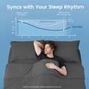 Cozy Bliss Cooling Comforter Queen Size x Sorona Viscose Natural Fiber, Reversible Silky Smooth Cooling Blanket with Q-Max0.45 for Hot Sleepers & Night Sweats, Charcoal Grey, 90"x90"