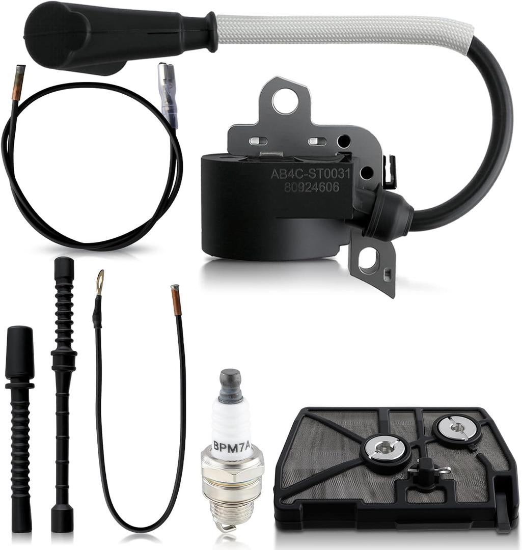 Ignition Coil Module Fits for Stihl 028WB 028 for Woodboss 028AV 028 Super Chainaws with Air Filter Spark Plug