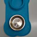 Hubulk Pet Dog Bowls 2 Stainless Steel Dog Bowl with No Spill Non-Skid Silicone Mat + Pet Food Scoop Water and Food Feeder Bowls for Feeding Small Medium Large Dogs Cats Puppies (Small, Green)